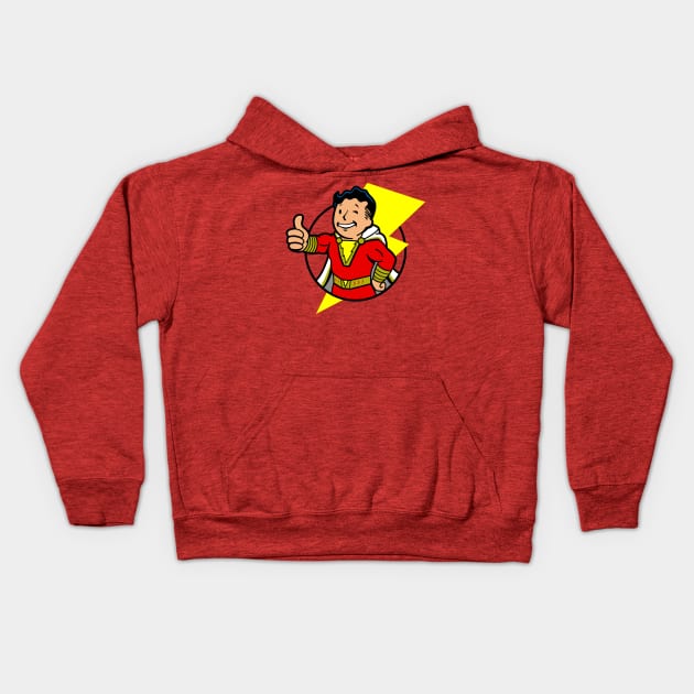 Cute Superhero Gods Cartoon Gaming Mascot Mashup Parody Kids Hoodie by BoggsNicolas